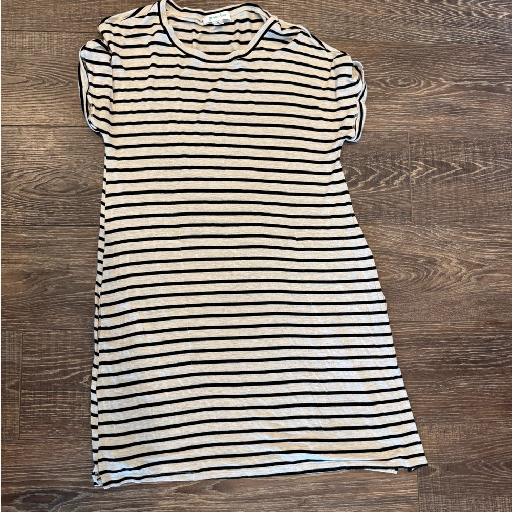 **DONATED** 
Grace & Lace Black and White Striped Dress